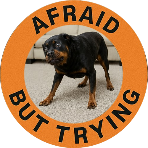 Afraid But Trying Dog T-Shirt