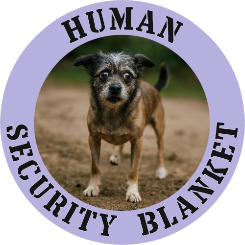 Dog Photo Tee — "Human Security Blanket" Graphic T-Shirt