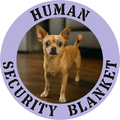 Dog Lover Tee — "Human Security Blanket" Funny Rescue Pup Shirt