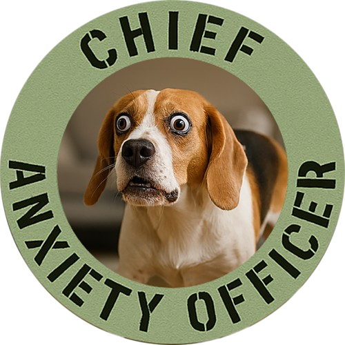 Chief Anxiety Officer T-Shirt — Cute Beagle Dog Graphic Tee