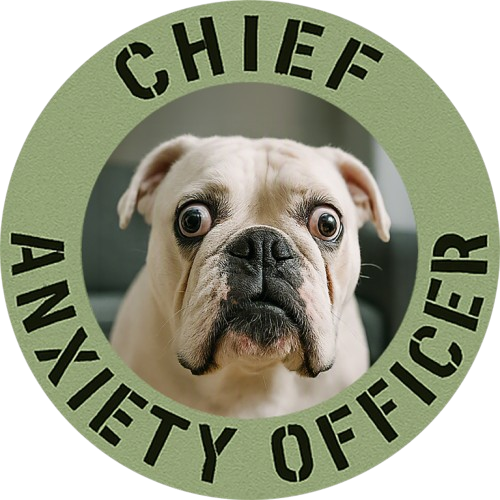 Chief Anxiety Officer T-Shirt – Funny Bulldog Pet Lover Tee