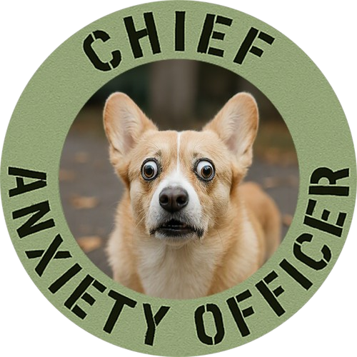 Chief Anxiety Officer T-Shirt — Funny Corgi Pet Tee for Dog Lovers