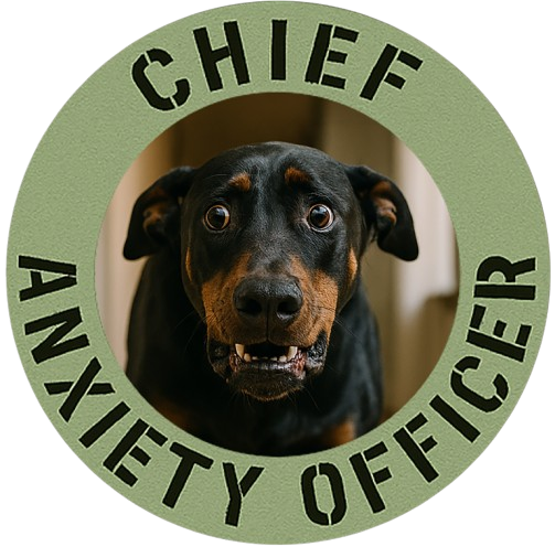 Chief Anxiety Officer T‑Shirt — Funny Dog Graphic Tee