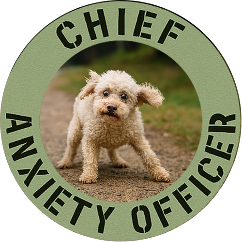 Chief Anxiety Officer T-Shirt — Cute Puppy Graphic Tee for Anxious Dog Lovers