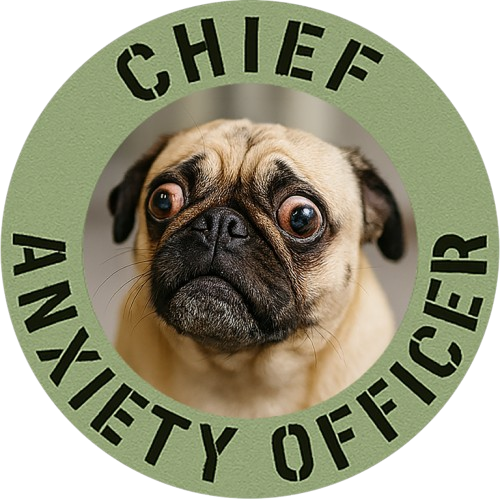 T-Shirt - "Chief Anxiety Officer" Pug Graphic Tee