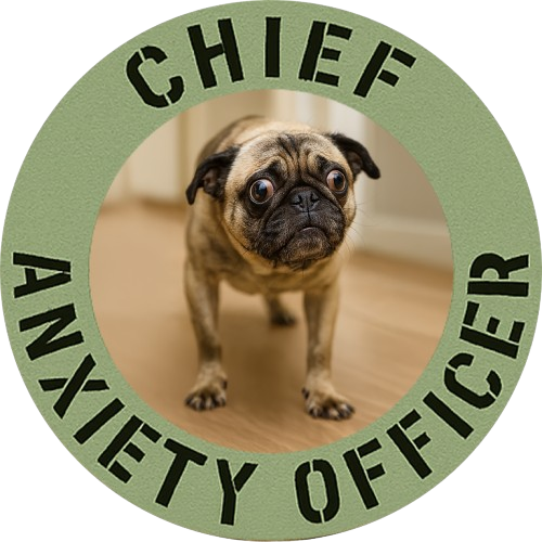 T-Shirt — "Chief Anxiety Officer" Funny Pug Tee