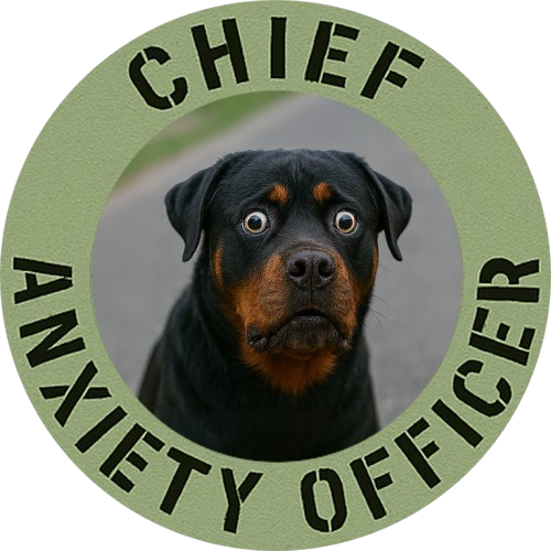 Chief Anxiety Officer T-Shirt – Funny Rottweiler Dog Tee