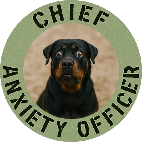 Chief Anxiety Officer Dog T-Shirt – Funny Rottweiler Pet Tee