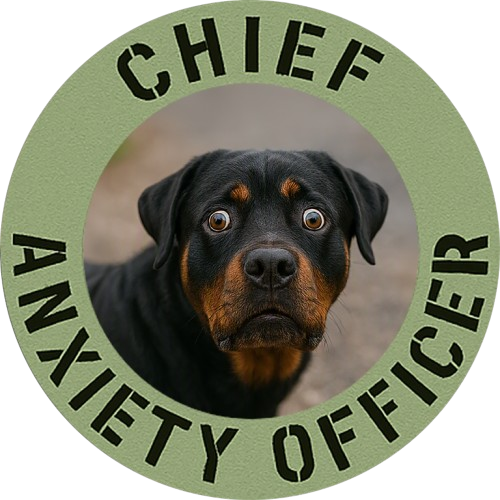 Chief Anxiety Officer Dog T-Shirt — Funny Rottweiler Pet Tee