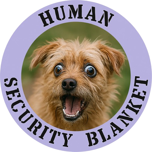 Human Security Blanket T-Shirt — Cute Dog Graphic Tee