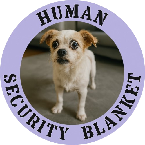 Human Security Blanket T-Shirt — Cute Dog Graphic Tee