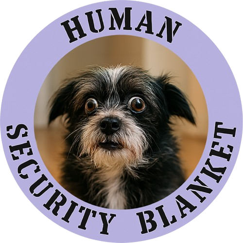 Human Security Blanket Dog Tee — Cute Rescue Pet T‑Shirt