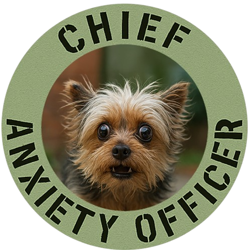 T-Shirt — Chief Anxiety Officer Funny Dog Tee (Yorkie)