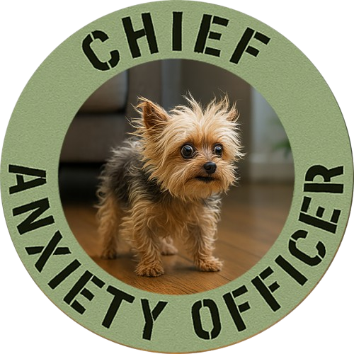 Chief Anxiety Officer T‑Shirt — Cute Yorkie Dog Graphic Tee