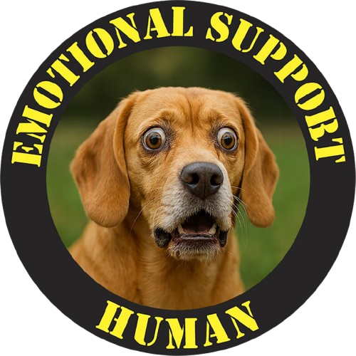 Emotional Support Human T-Shirt — Funny Dog Photo Tee for Pet Lovers