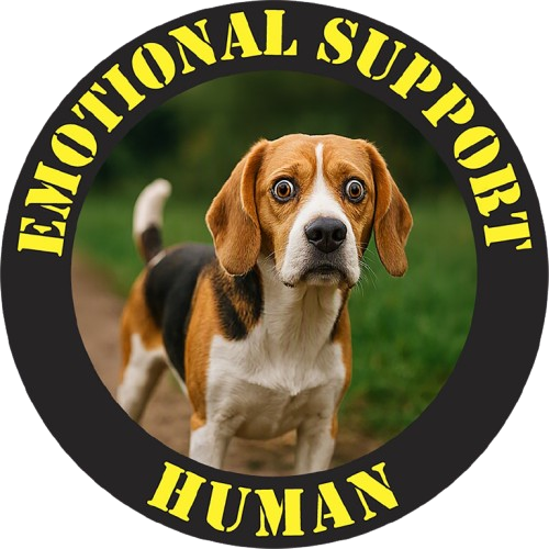 Emotional Support Human T‑Shirt — Beagle Design, Funny Pet Lover Tee