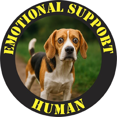 Emotional Support Human T-Shirt — Beagle Design