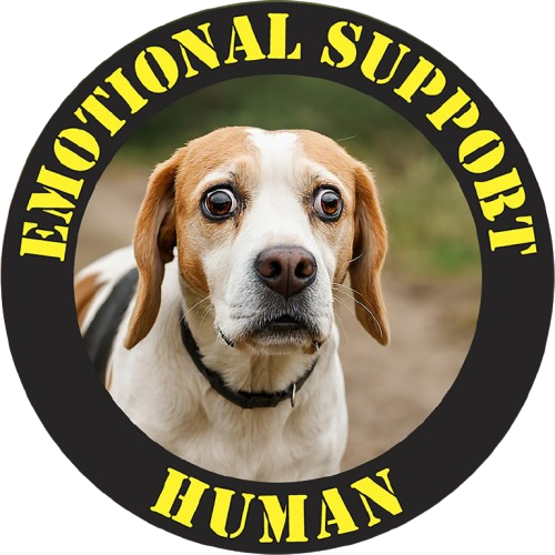 Emotional Support Human T‑Shirt — Funny Dog Photo Tee for Pet Lovers