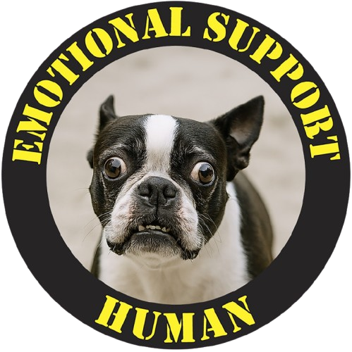 Emotional Support Human Tee — Funny Boston Terrier Pet Lover Shirt