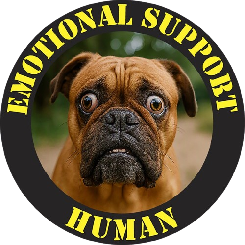 Emotional Support Human T‑Shirt — Cute Pug Pet Lover Tee