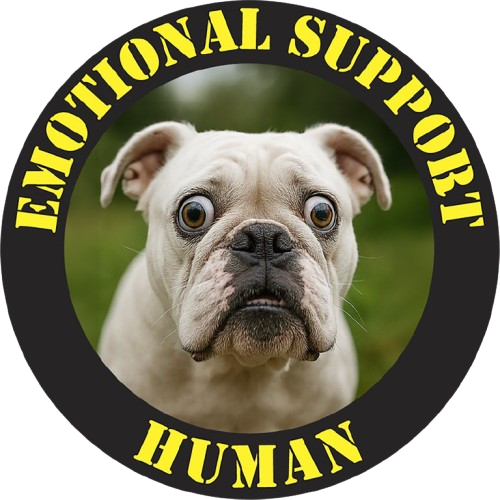 Emotional Support Human T‑Shirt — Cute Bulldog Therapy Tee