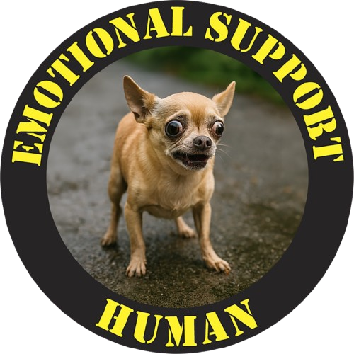 Emotional Support Human T‑Shirt — Cute Dog Badge Tee for Pet Lovers