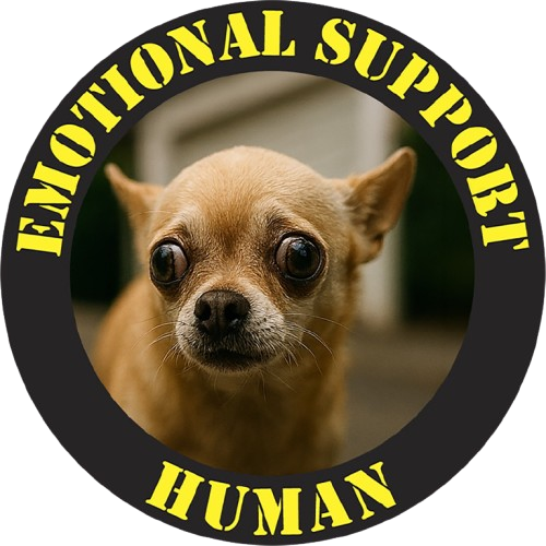 Emotional Support Human T-Shirt — Cute Chihuahua Rescue Tee