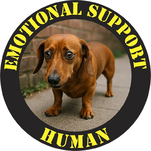 Emotional Support Human T-Shirt — Cute Dachshund Rescue Tee