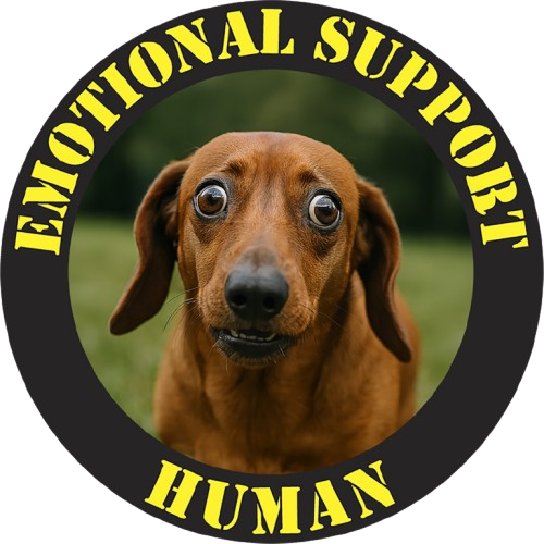 Emotional Support Human T‑Shirt — Dachshund Pet Rescue Tee