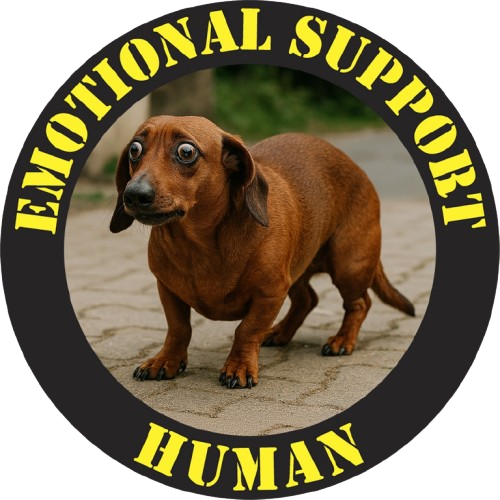 Emotional Support Human Tee — Dachshund Therapy Dog Graphic T-Shirt