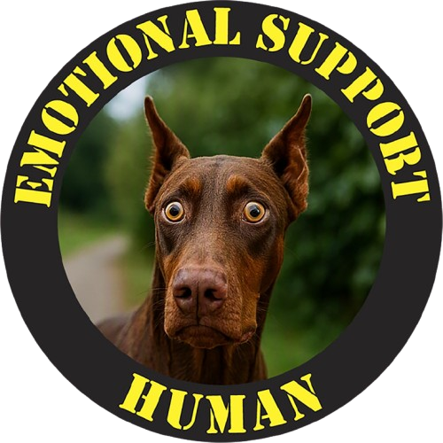 Emotional Support Human T-Shirt – Doberman Pet Lover Tee