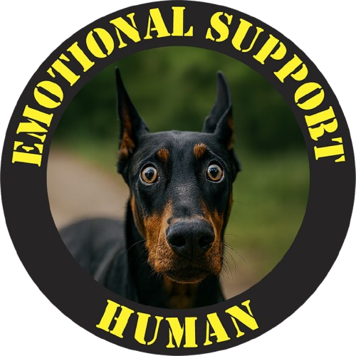 Emotional Support Human T-Shirt – Doberman Pet Lover Tee