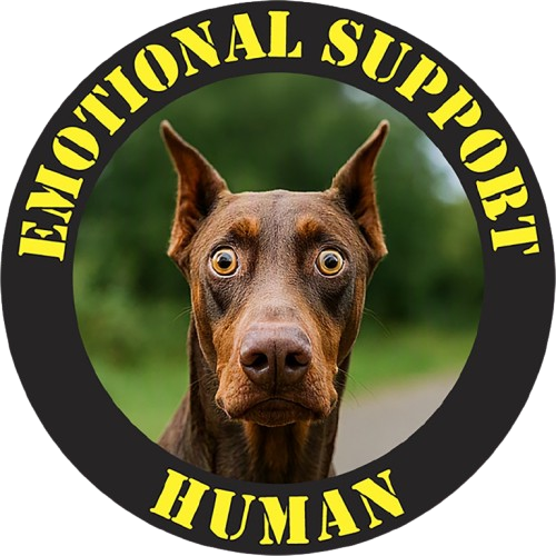 Emotional Support Human Tee — Doberman Pet Therapy T-Shirt