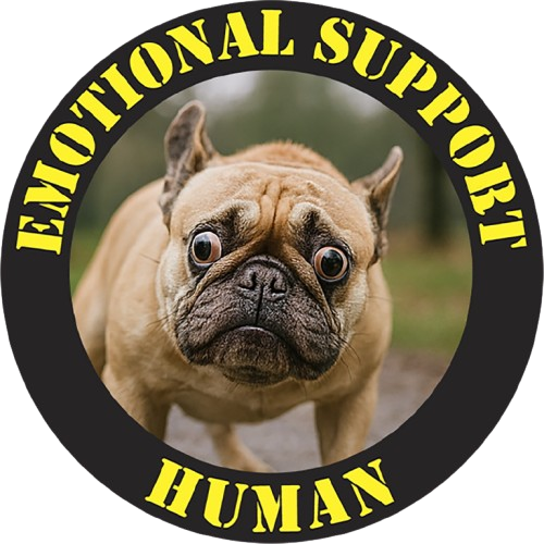 Emotional Support Human Tee — Cute Pug Graphic Dog Lover Shirt