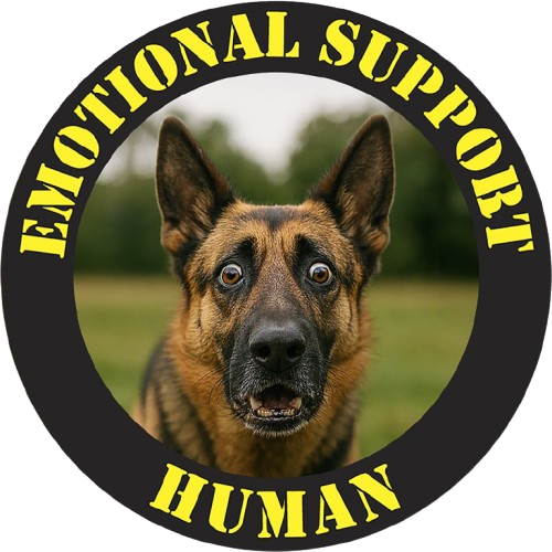 Emotional Support Human T-Shirt — German Shepherd Support Dog Tee