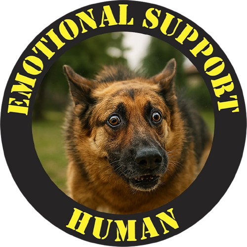 Emotional Support Human T-Shirt — Funny German Shepherd Pet Lover Tee