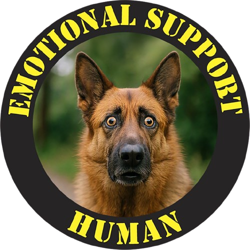 Emotional Support Human T‑Shirt — German Shepherd Dog Rescue Tee
