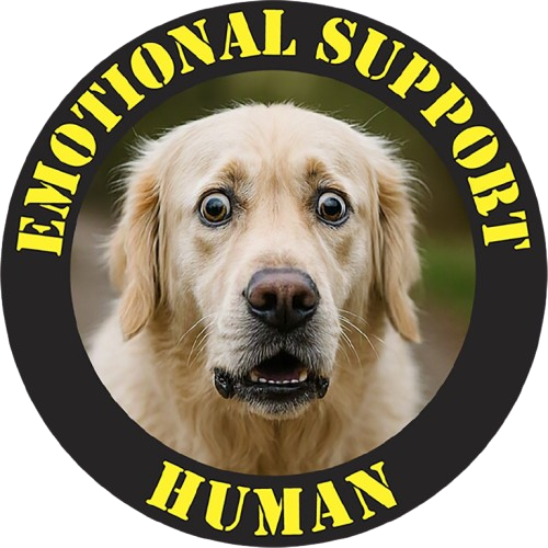 Emotional Support Human T-Shirt — Cute Golden Retriever Therapy Dog Tee