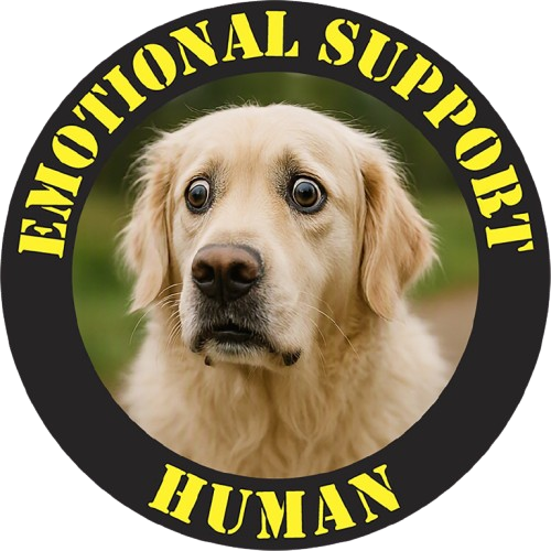 Emotional Support Human Tee — Cute Labrador Pet Therapy T‑Shirt
