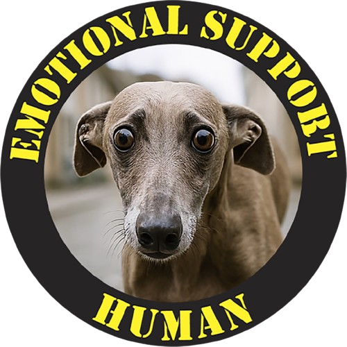 Emotional Support Human Tee — Funny Dog Portrait Shirt for Pet Lovers