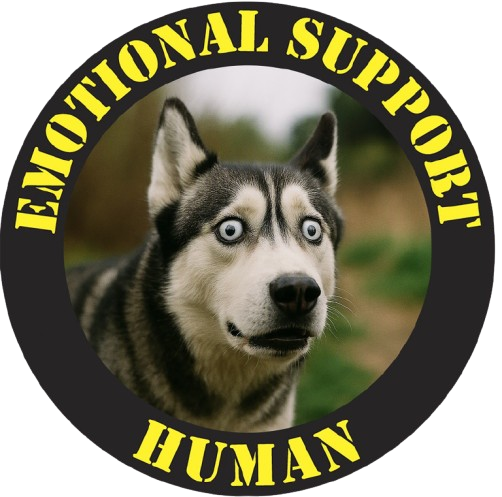 Emotional Support Human T-Shirt — Cute Husky Pet Lover Tee