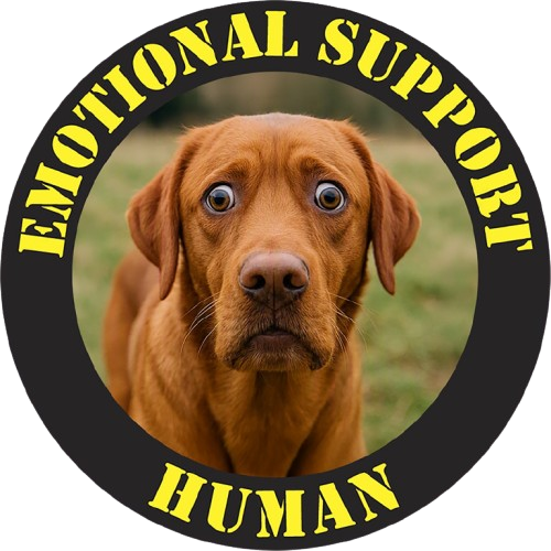 Emotional Support Human Tee – Funny Dog Photo Graphic T-Shirt