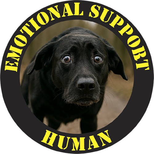 Emotional Support Human T-Shirt — Cute Black Lab Pet Lover Tee