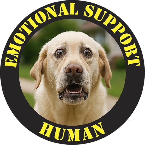 Emotional Support Human T-Shirt — Cute Labrador Pet Therapy Tee