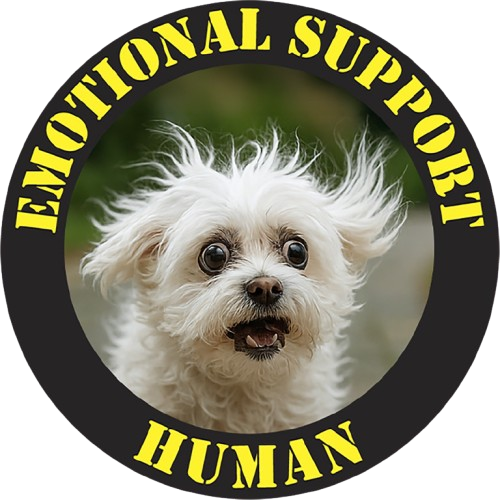 Emotional Support Human T-Shirt — Cute Dog Circle Graphic