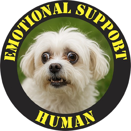 Emotional Support Human T‑Shirt — Cute Dog Photo Tee for Pet Lovers