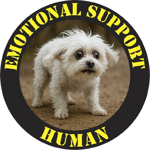 Emotional Support Human T-Shirt — Cute Dog Badge Tee for Pet Lovers