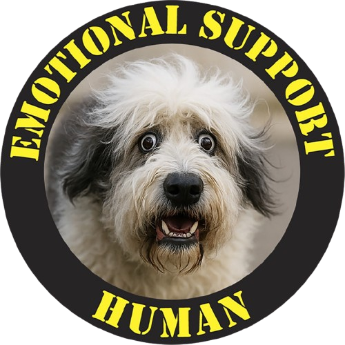 Emotional Support Human T‑Shirt — Cute Therapy Dog Graphic Tee