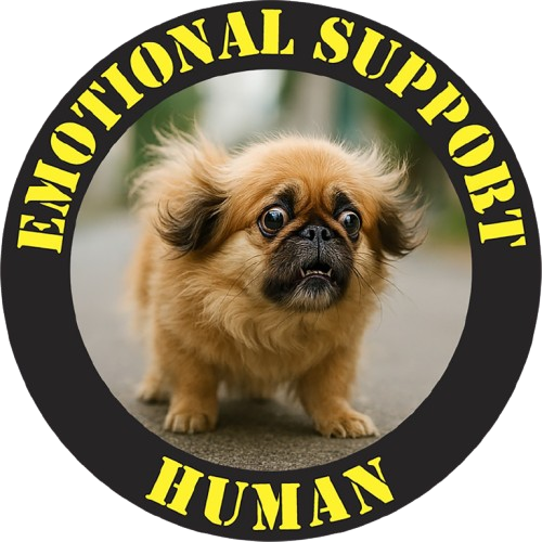 Emotional Support Human T‑Shirt — Cute Pekingese Dog Graphic Tee