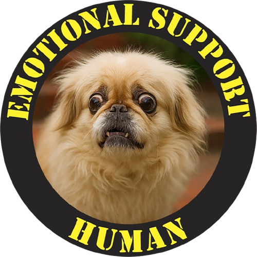 Emotional Support Human T-Shirt - Cute Pomeranian Rescue Pet Tee